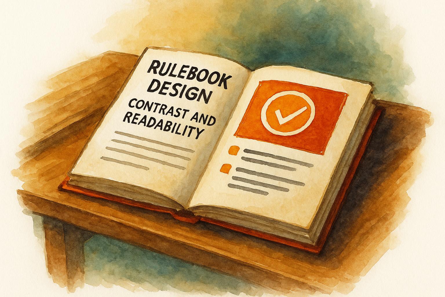 Rulebook Design: Contrast and Readability